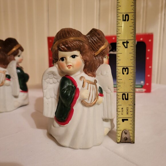 Vintage Christmas Porcelain Candle Holder - Set of 2 - River Grove Pottery works - Picture 9 of 10